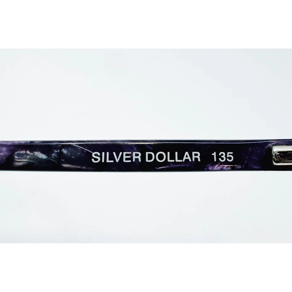 Silver Dollar Eyeglasses Women Purple Chloe 7 Oval Frames 135